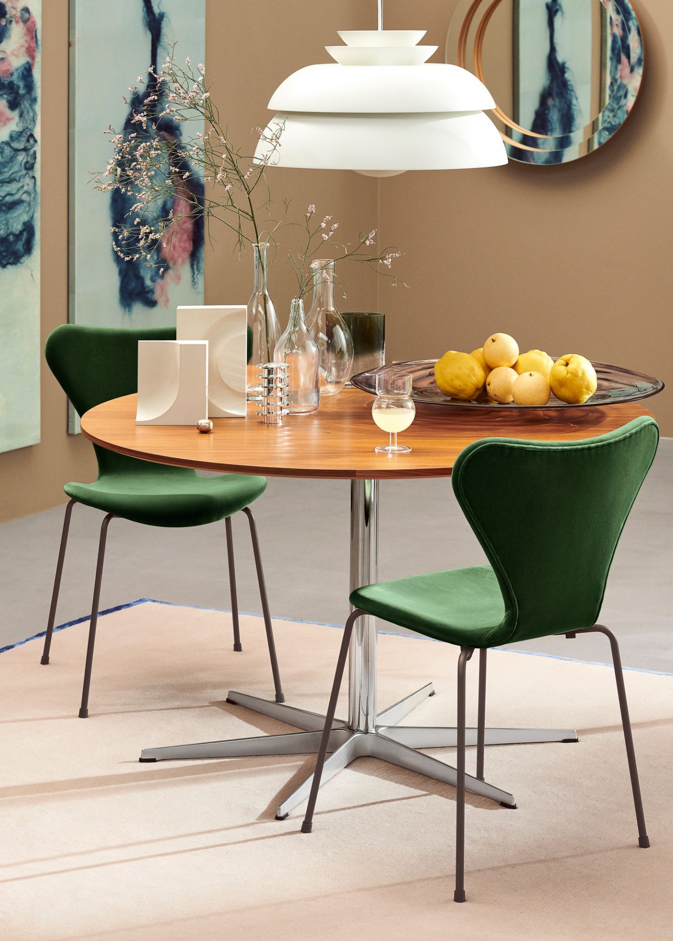 Series 7 3107 Belfast Chair fully upholstered Fritz Hansen Soft ochre